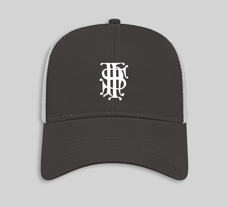 Charcoal & White Trucker