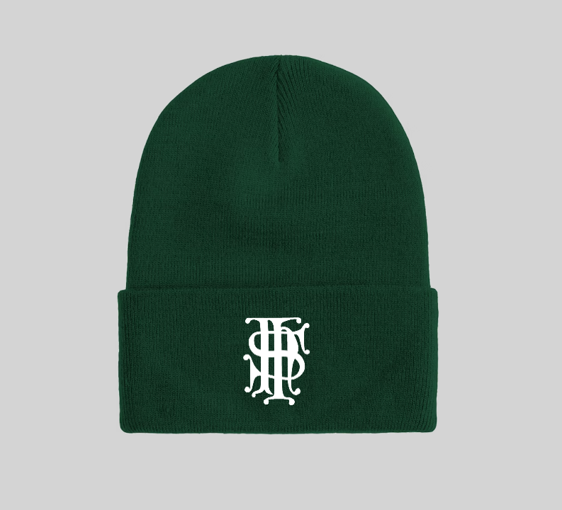 Athletic Green Fleece-Lined Beanie