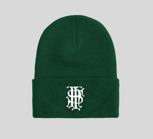 Athletic Green Fleece-Lined Beanie