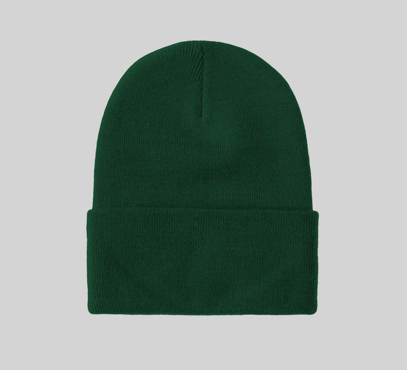 Athletic Green Fleece-Lined Beanie