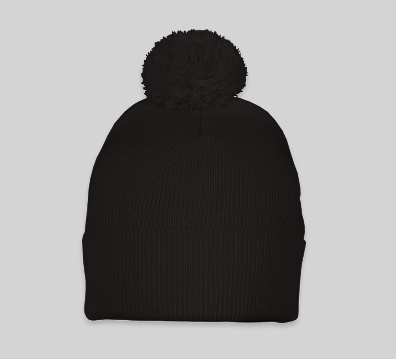 Black Pom-Pom Beanie