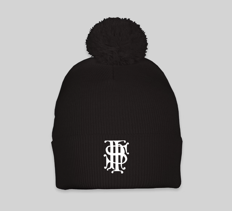 Black Pom-Pom Beanie