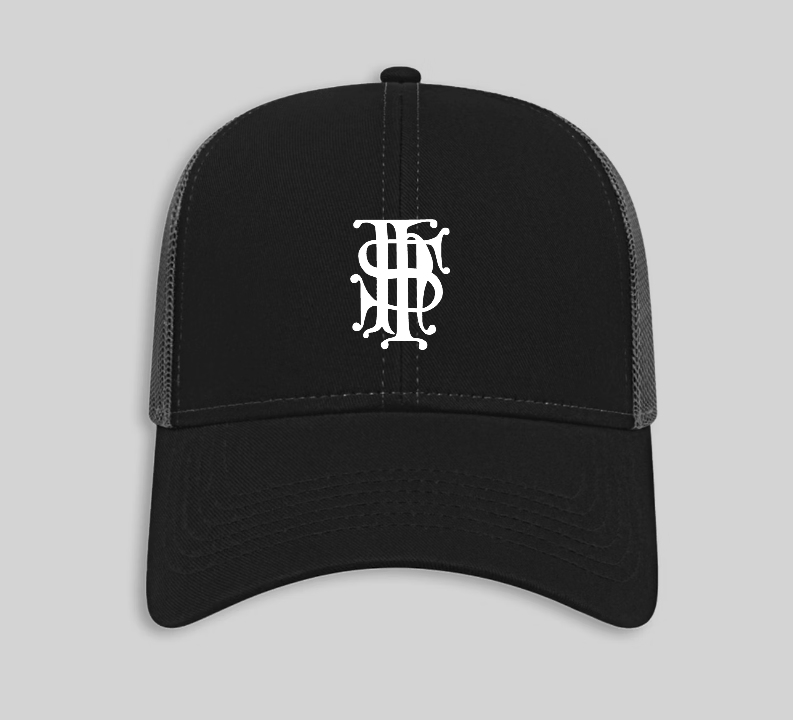 Black & Charcoal Trucker Hat