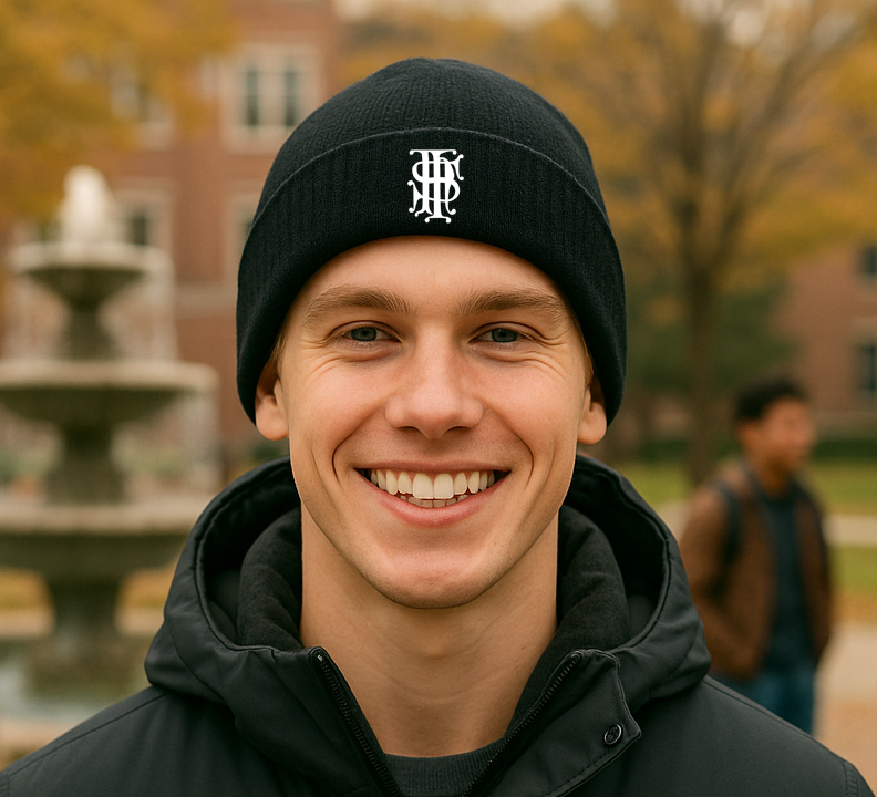 Black Fleece-Lined Beanie