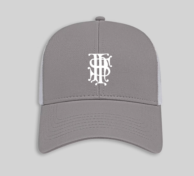 Gray & White Trucker Hat