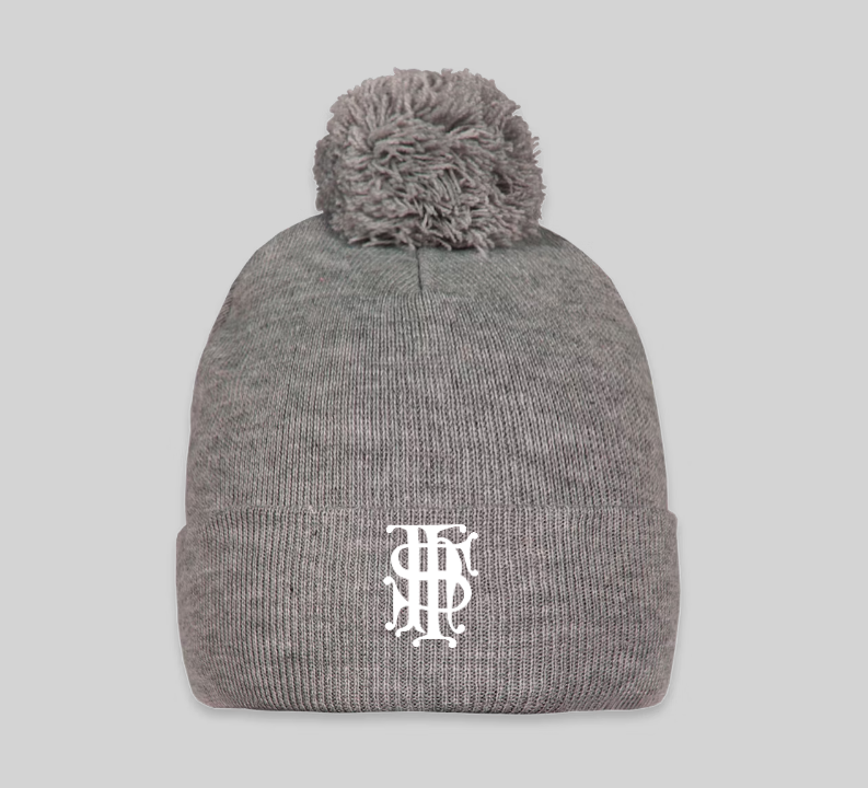 Heather Grey Pom-Pom Beanie