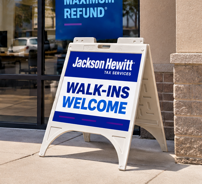 Sidewalk Message Board with Four Seasonal Panels