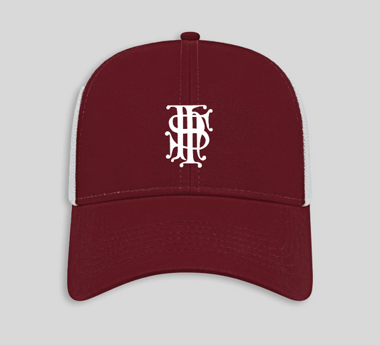 Light Maroon & White Trucker Hat