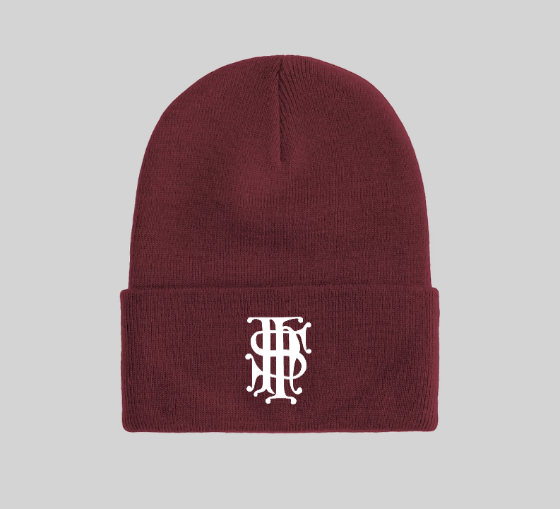 Maroon Fleece-Lined Beanie