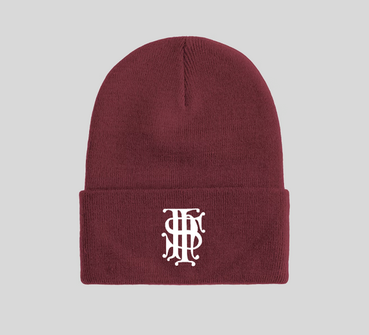 Maroon Fleece-Lined Beanie