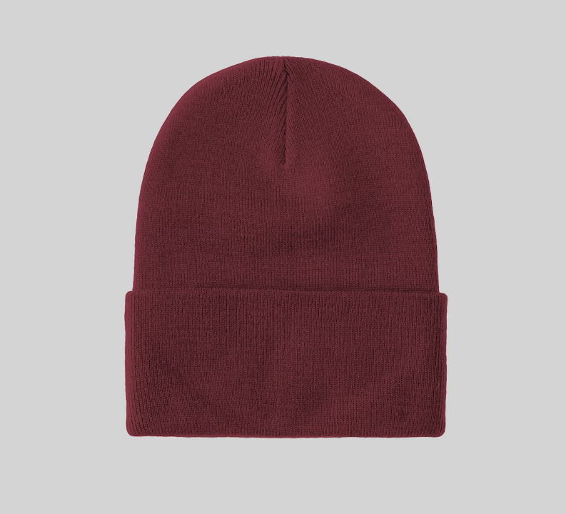 Maroon Fleece-Lined Beanie