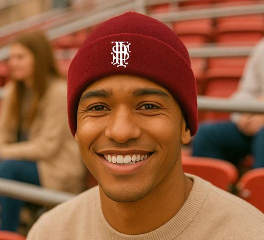 Maroon Fleece-Lined Beanie