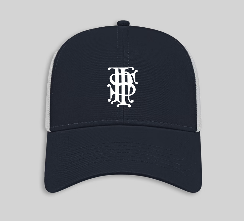 Navy & White Trucker Hat