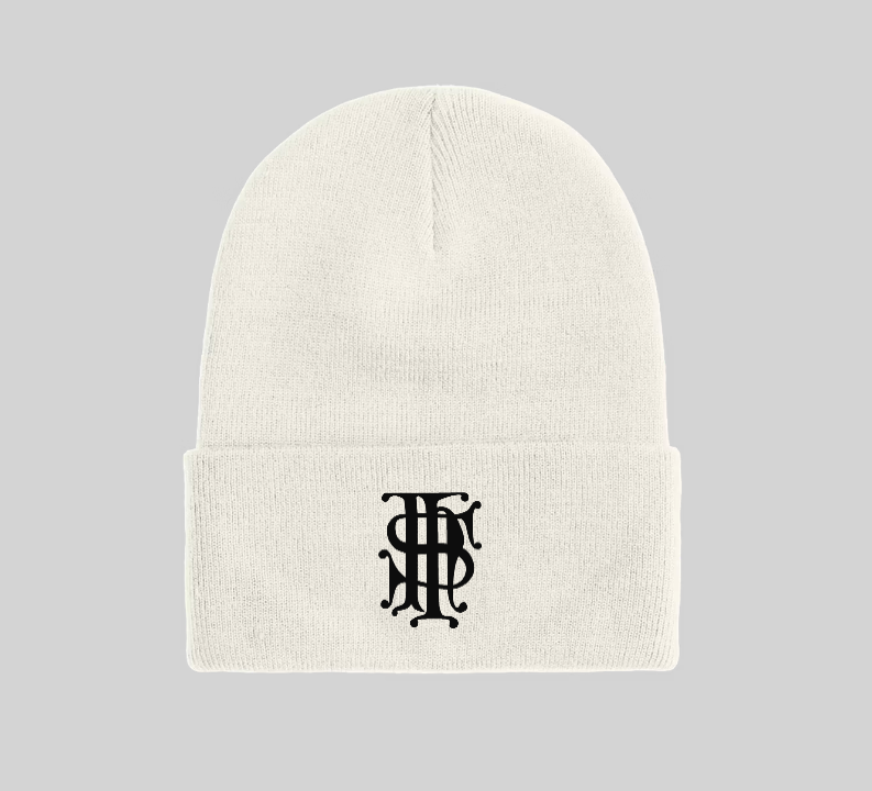 White Fleece-Lined Beanie